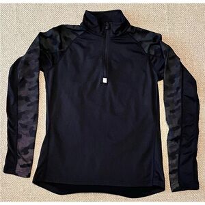 Zyia Active Pullover Lightweight Jacket Size Small Black Reflective Running Top